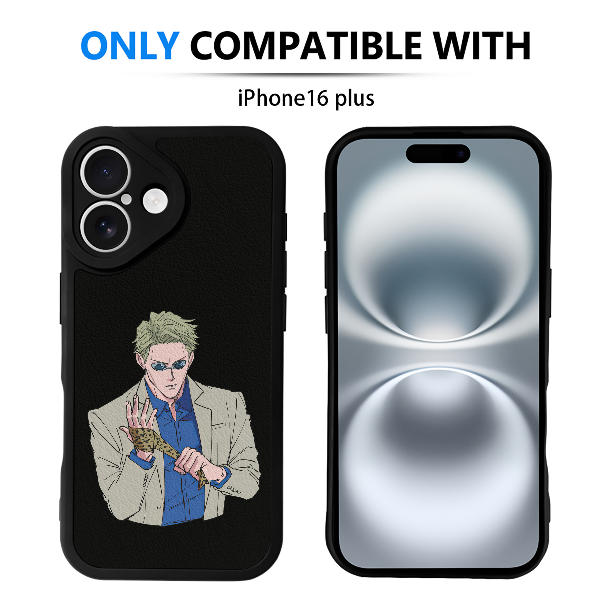 （画像用） 呪術廻戦 Jujutsu Kaisen 【iPhone 16シリーズ対応】シリコンスマホケース（レザー調） 材質：シリコン